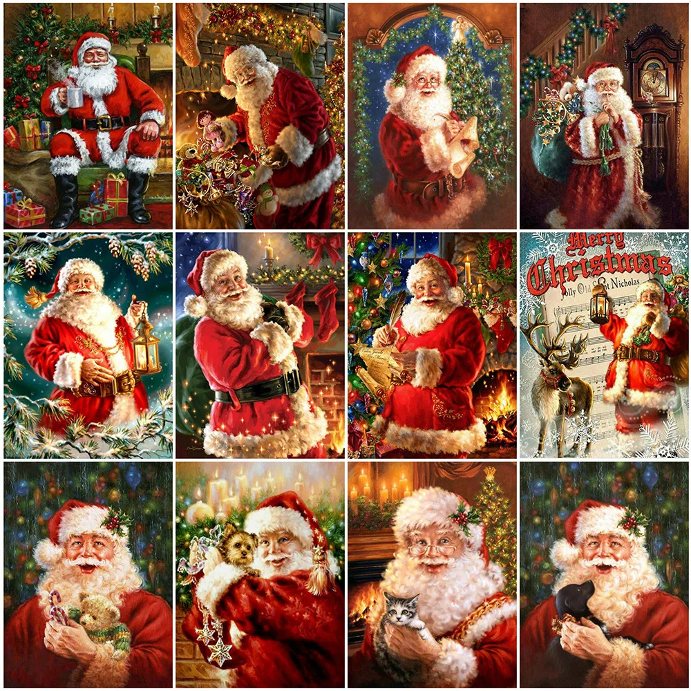 HUACAN 5D Diamond Painting Christmas Santa Claus Full Square Round Drill Diamond Embroidery Cartoon Cross Stitch Handmade Gift
HUACAN 5D Diamond Painting Christmas Santa Claus Full Square Round Drill Diamond Embroidery Cartoon Cross Stitch Handmade Gift