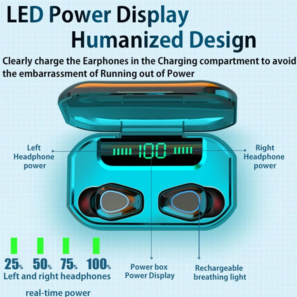 TWS Wireless Headphones Bluetooth 5.0 Earphones Headsets Touch Control Mini In-ear Earbuds Sport Headsets For Android Phones 
TWS Wireless Headphones Bluetooth 5.0 Earphones Headsets Touch Control Mini In-ear Earbuds Sport Headsets For Android Phones