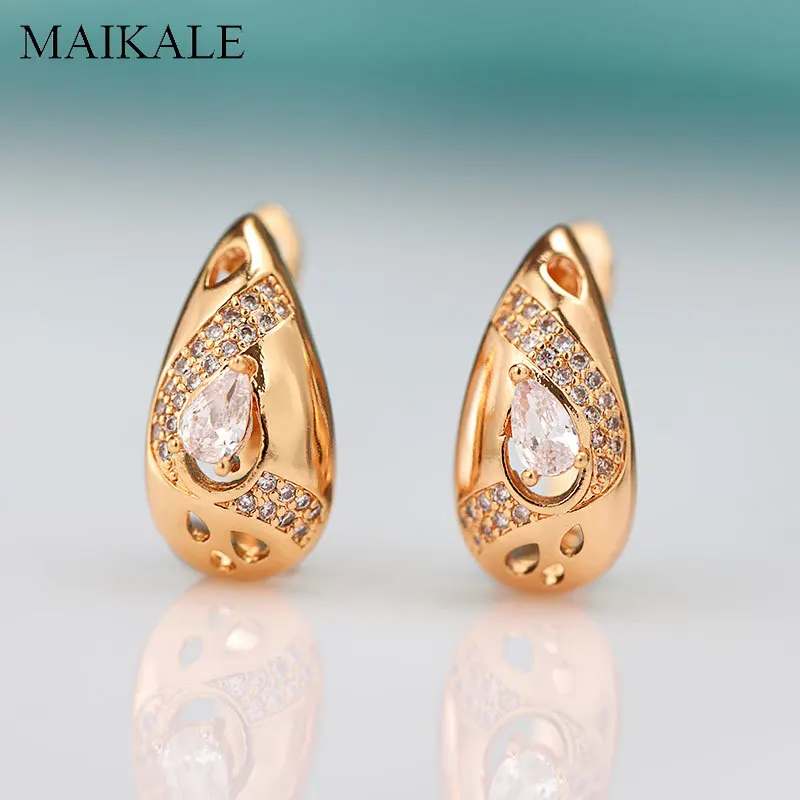 MAIKALE Hot Fashion Dangle Earrings 585 Rose Gold Simple Water Drop Earrings For Women High Quality Daily Fine Jewelry Gifts
MAIKALE Hot Fashion Dangle Earrings 585 Rose Gold Simple Water Drop Earrings For Women High Quality Daily Fine Jewelry Gifts
