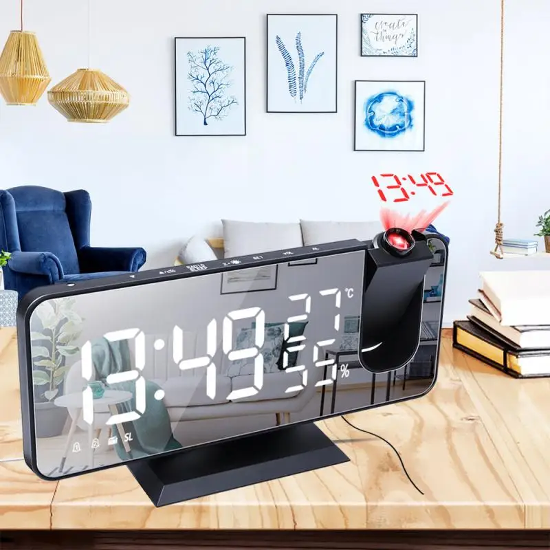 LED Digital Smart Alarm Clock Watch Table Electronic Desktop Clocks USB Wake Up Clock With Projection Time Snooze FM Radio
LED Digital Smart Alarm Clock Watch Table Electronic Desktop Clocks USB Wake Up Clock With Projection Time Snooze FM Radio