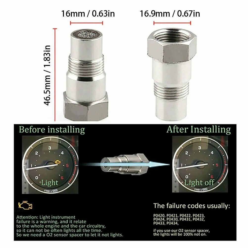 Oxygen Sensorapter Oxygen O2 Sensor Spacer Adapter Bung Catalytic Converter Fix Check Engine Light M18 X 1.5
Oxygen Sensorapter Oxygen O2 Sensor Spacer Adapter Bung Catalytic Converter Fix Check Engine Light M18 X 1.5