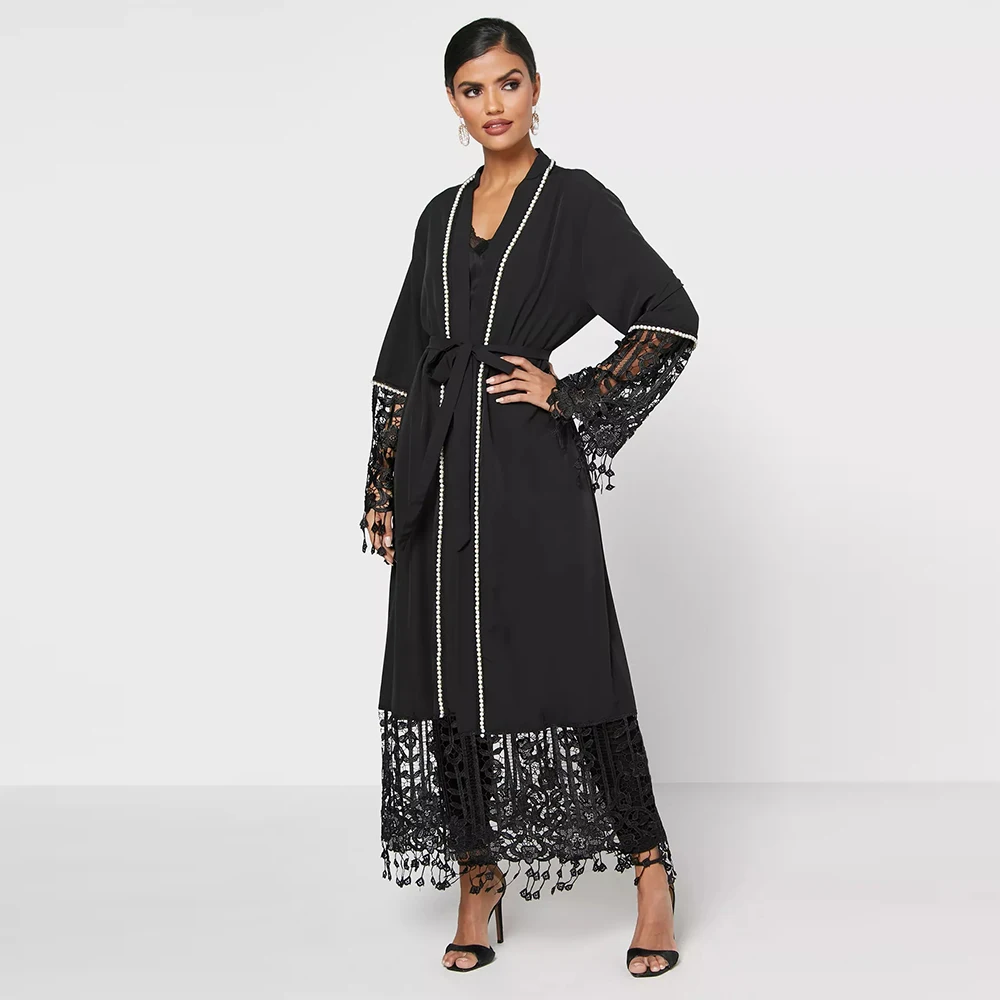 Muslim For Women Open Abaya Kimono Long Lace Tassel Sleeve With Peals Latest Design Dubai Islamic Clothing Ramadan Turkey Arabic
Muslim For Women Open Abaya Kimono Long Lace Tassel Sleeve With Peals Latest Design Dubai Islamic Clothing Ramadan Turkey Arabic