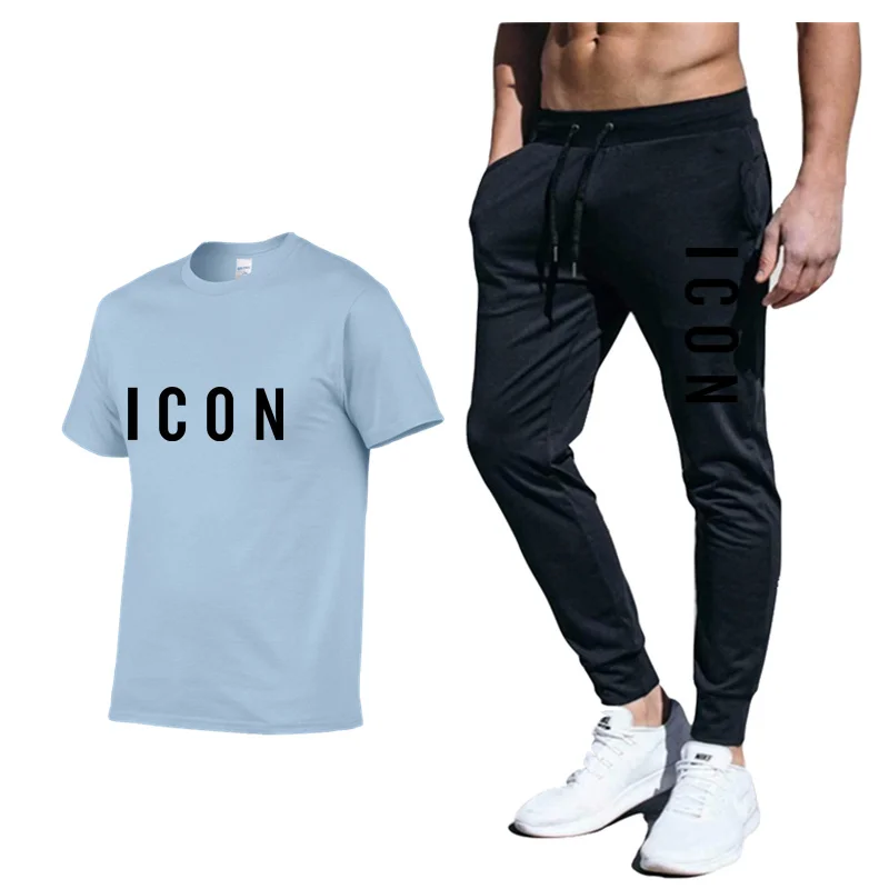2021 New brand Fashion Sports T-shirt Men's Summer Short-Sleeved Sports Suit T-shirt + TrousersPure Cotton Exquisite Workmanship
2021 New brand Fashion Sports T-shirt Men's Summer Short-Sleeved Sports Suit T-shirt + TrousersPure Cotton Exquisite Workmanship