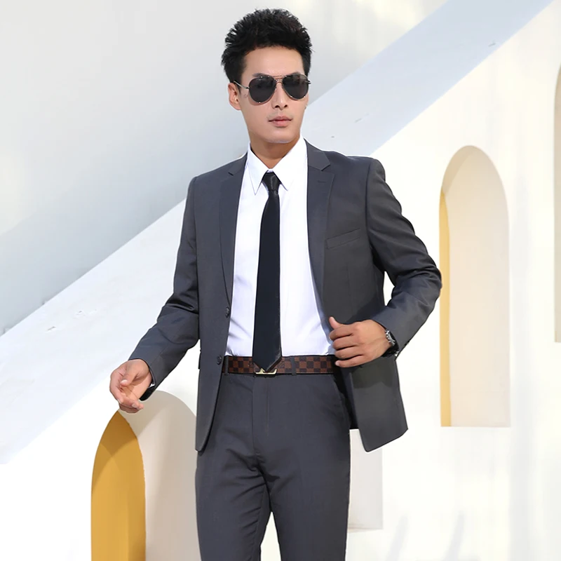 2 piece Gray Slim fit Boyfriend Men Suits for Wedding Prom 2020 Fashion Clothes Groom Tuxedos Man Suit Set Jacket with Pants
2 piece Gray Slim fit Boyfriend Men Suits for Wedding Prom 2020 Fashion Clothes Groom Tuxedos Man Suit Set Jacket with Pants