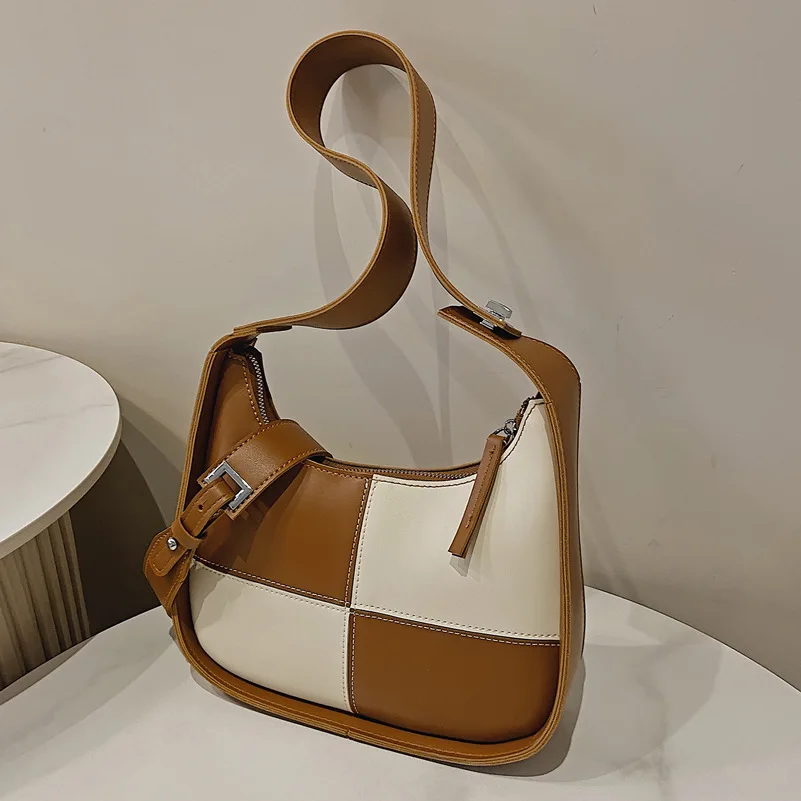High-quality Ladies Handbags 2021 New Fashion Stitching Contrast Color Underarm Bag Korean Single Shoulder Messenger Female Bag
High-quality Ladies Handbags 2021 New Fashion Stitching Contrast Color Underarm Bag Korean Single Shoulder Messenger Female Bag