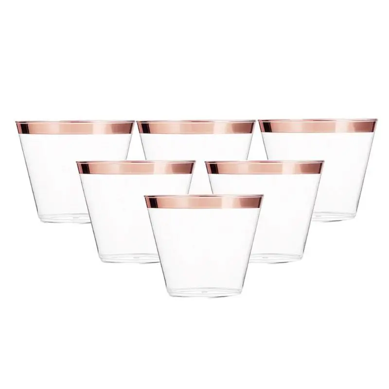 100 Gold Plastic Cups 9 Oz Clear Plastic Cups Old Fashioned Tumblers Gold Rimmed Cups Fancy Disposable Wedding Cups Elegant Part
100 Gold Plastic Cups 9 Oz Clear Plastic Cups Old Fashioned Tumblers Gold Rimmed Cups Fancy Disposable Wedding Cups Elegant Part