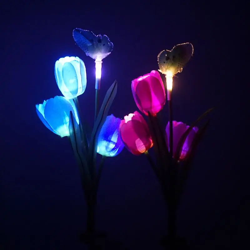 2 Pack Garden Lawn Lamp Decorative 7 Color Changing Lights Tulip Butterfly Flowers Waterproof Outdoor Solar Path Lights
2 Pack Garden Lawn Lamp Decorative 7 Color Changing Lights Tulip Butterfly Flowers Waterproof Outdoor Solar Path Lights