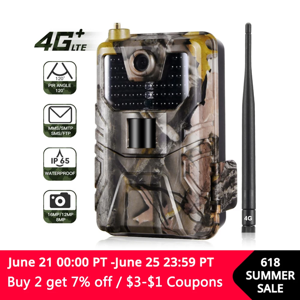 20MP 1080P Wildlife Trail Camera Photo Traps Night Vision 4G SMS MMS SMTP Email Cellular Hunting Cameras HC-900LTE Surveillance
20MP 1080P Wildlife Trail Camera Photo Traps Night Vision 4G SMS MMS SMTP Email Cellular Hunting Cameras HC-900LTE Surveillance