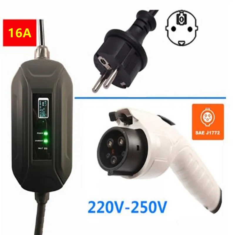 GKFLY 110V to 240V Portable EV Charger 16A Type 1 SAE J1772 Charging Station for Electric Vehicle High Quality Connector Handle
GKFLY 110V to 240V Portable EV Charger 16A Type 1 SAE J1772 Charging Station for Electric Vehicle High Quality Connector Handle