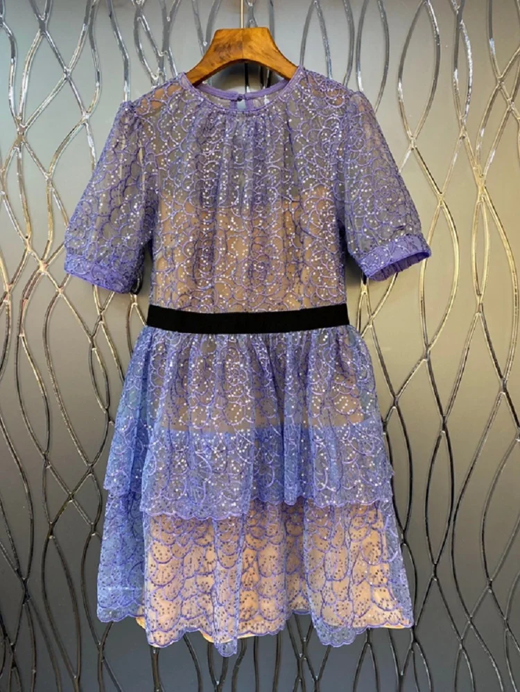 Sequined Dress 2021 Summer Casual Party Club Women O-Neck Cascading Ruffle Sexy Short Sleeve Purple Dress Vestidos De Fiest
Sequined Dress 2021 Summer Casual Party Club Women O-Neck Cascading Ruffle Sexy Short Sleeve Purple Dress Vestidos De Fiest