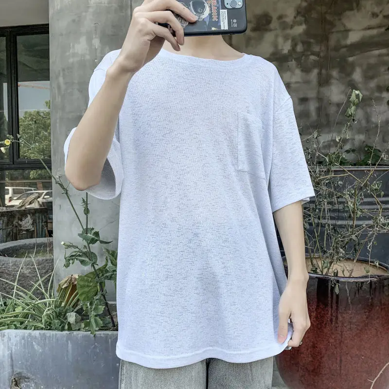 Shiny T-shirt Men's Fashion Casual Pocket Short-sleeved T Shirt Men Streetwear Summer Loose Hip-hop Tshirt Mens Tops S-2XL
Shiny T-shirt Men's Fashion Casual Pocket Short-sleeved T Shirt Men Streetwear Summer Loose Hip-hop Tshirt Mens Tops S-2XL