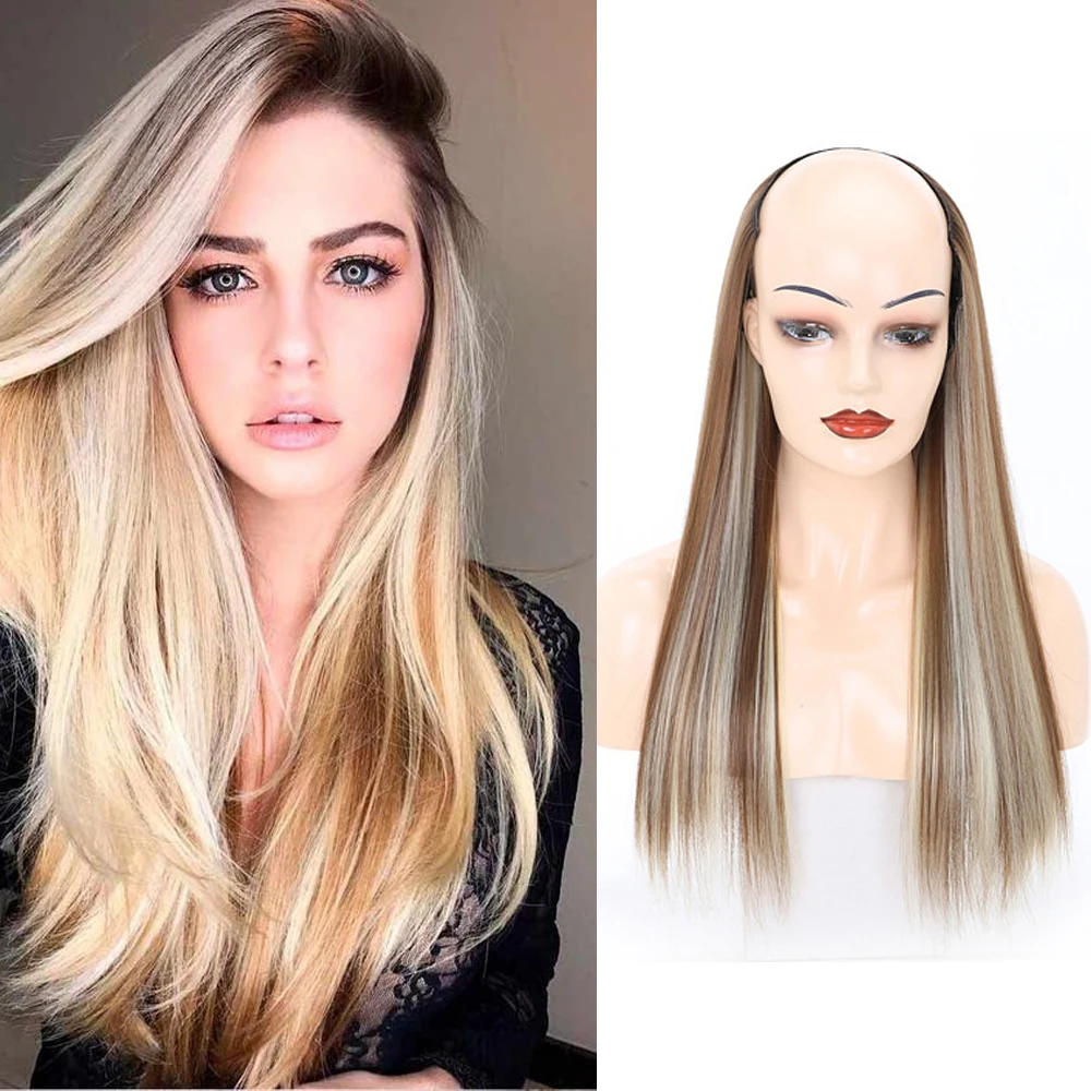Synthetic Long Straight U-Shaped Half Wig For Black Women 24 Inch High Temperature Fiber Fake Hair Natural Black Brown Wigs
Synthetic Long Straight U-Shaped Half Wig For Black Women 24 Inch High Temperature Fiber Fake Hair Natural Black Brown Wigs