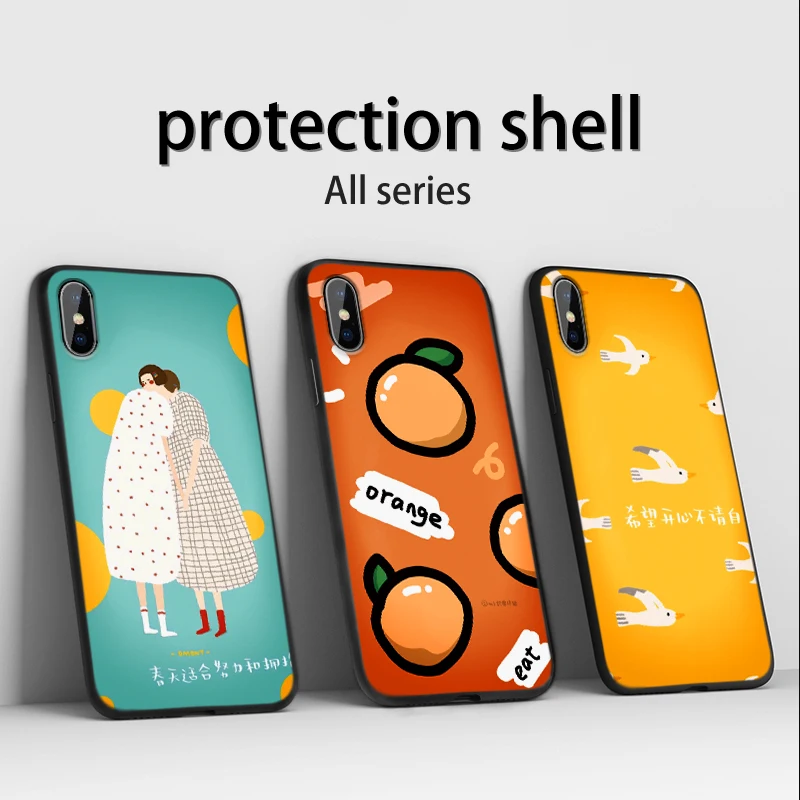 Силиконовый чехол для Xiaomi Redmi Note 7 8 Pro мультяшный оранжевый xm Xiomi Note4 5A prime телефона