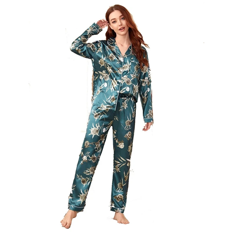 Autumn Winter Pajama Sets Sleepwear Floral Print Long Sleeve Cardigan Top Pants Two Piece Set Turn-down Collar Casual Leisure
Autumn Winter Pajama Sets Sleepwear Floral Print Long Sleeve Cardigan Top Pants Two Piece Set Turn-down Collar Casual Leisure