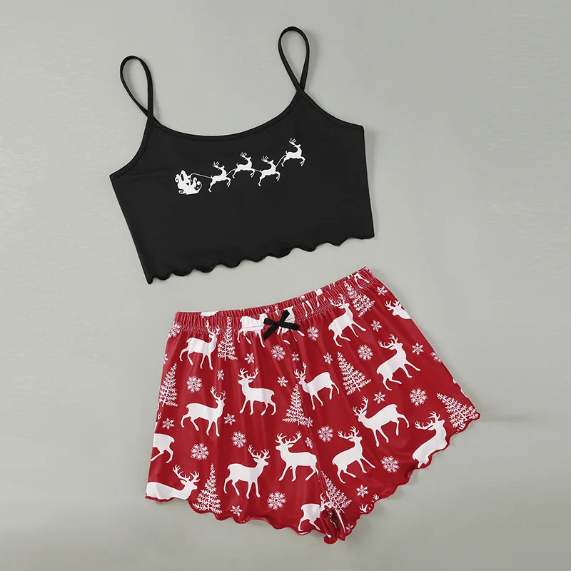 2020 Christmas Deer Sleeveless Women Camis Crop Tops Printed Shorts Women Christmas Pajama Sets Christmas Sets Dropshipping
2020 Christmas Deer Sleeveless Women Camis Crop Tops Printed Shorts Women Christmas Pajama Sets Christmas Sets Dropshipping