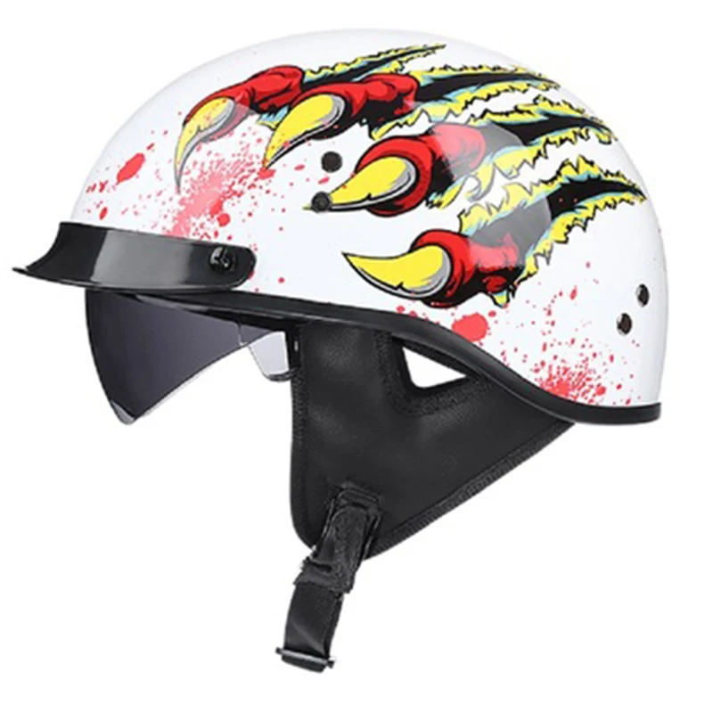 Motorcycle Vintage Retro Helmet Open Face Half Helmets Built-in Lens Visor Unisex Cooter Biker Motorbike Racing Riding
Motorcycle Vintage Retro Helmet Open Face Half Helmets Built-in Lens Visor Unisex Cooter Biker Motorbike Racing Riding