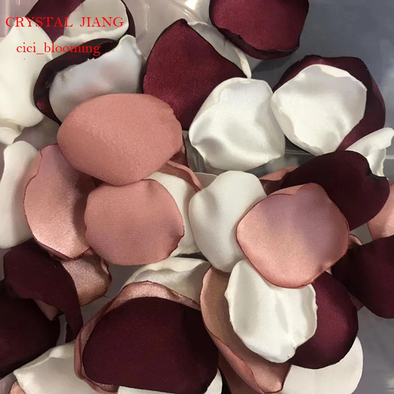 Burgundy Old Rose and Ivory Petals For Weddings Soft Satin Flower Girl Rose Petal 100 pieces /Lot SALE
Burgundy Old Rose and Ivory Petals For Weddings Soft Satin Flower Girl Rose Petal 100 pieces /Lot SALE