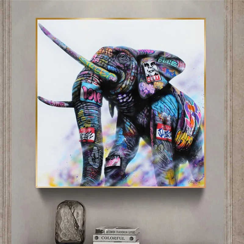 Animal Graffiti Elephant Canvas Painting On The Wall Kid's Room Decor Poster Prints Wall Pictures for Living Room Home Cuadros
Animal Graffiti Elephant Canvas Painting On The Wall Kid's Room Decor Poster Prints Wall Pictures for Living Room Home Cuadros
