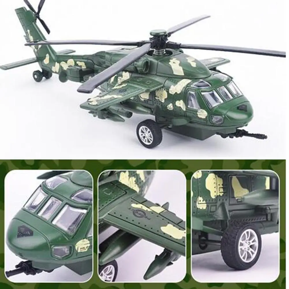 Helicopter Model Toy 1/72 Alloy Diecast Black Hawk Helicopter Pull back Model with Sound Light Toy
Helicopter Model Toy 1/72 Alloy Diecast Black Hawk Helicopter Pull back Model with Sound Light Toy