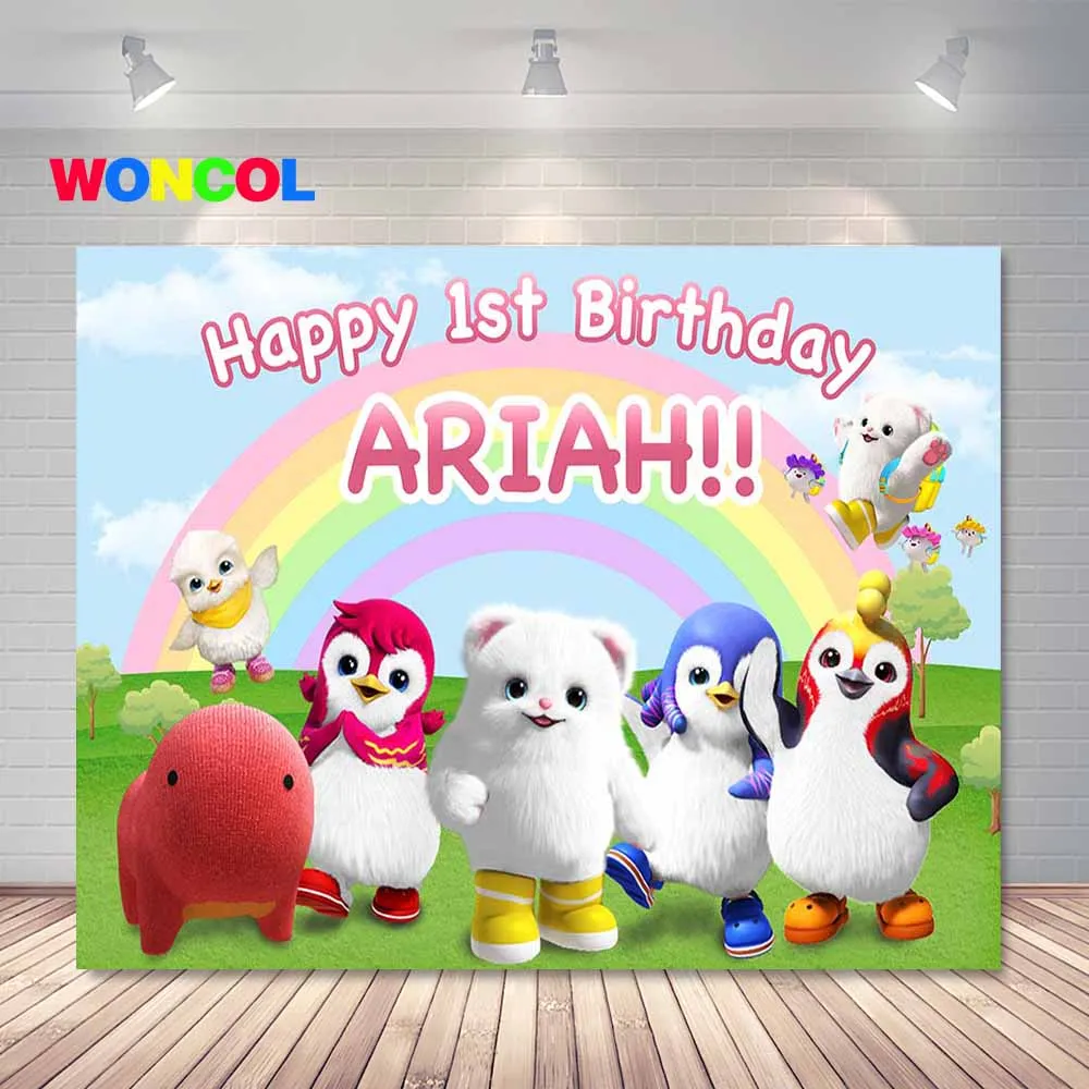 Woncol Badanamu Photography Backdrop Kids 1st Birthday Baby Cartoon Penguin Photo Background Rainbow Vinyl Photo Props
Woncol Badanamu Photography Backdrop Kids 1st Birthday Baby Cartoon Penguin Photo Background Rainbow Vinyl Photo Props