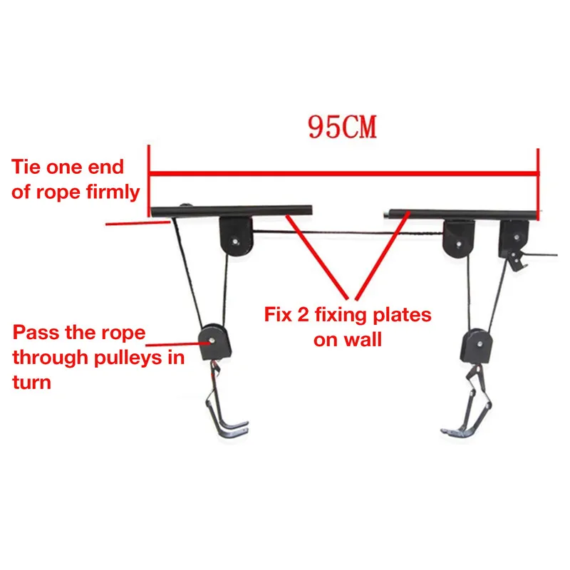 Bicycle Ceiling Lift Cargo Racks Bike Lift Ceiling Hoist For Bicycle Hangers for Garage Storage Overhead Wall Mount Rack
Bicycle Ceiling Lift Cargo Racks Bike Lift Ceiling Hoist For Bicycle Hangers for Garage Storage Overhead Wall Mount Rack