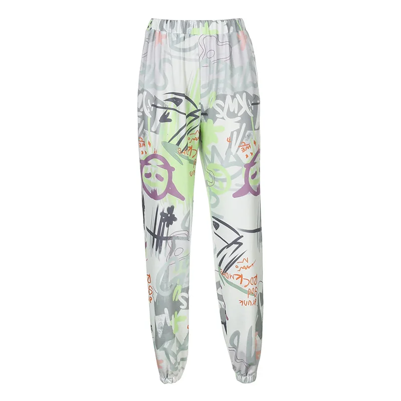 Women Pants Summer New Cool Graffiti Funny Printing High Waist Pants Casual Beam Feet Hip Hop Pants
Women Pants Summer New Cool Graffiti Funny Printing High Waist Pants Casual Beam Feet Hip Hop Pants