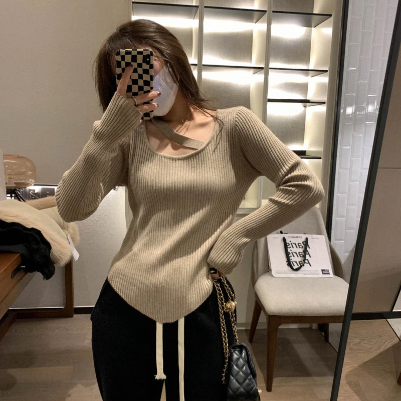 Spring irregular Knit Shirt Women Chic Long Sleeve urban Bottoming Tshirts Fashion Basic Women's Tops Clothing Pullover Sweater
Spring irregular Knit Shirt Women Chic Long Sleeve urban Bottoming Tshirts Fashion Basic Women's Tops Clothing Pullover Sweater