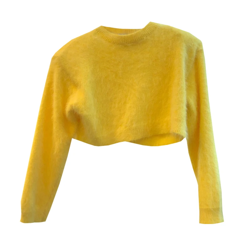 VANOVICH 2022 Autumn and Winter New Korean Fashion Solid O-neck Sweater Loose-fitting Short Full Women Knitted Sweater
VANOVICH 2022 Autumn and Winter New Korean Fashion Solid O-neck Sweater Loose-fitting Short Full Women Knitted Sweater