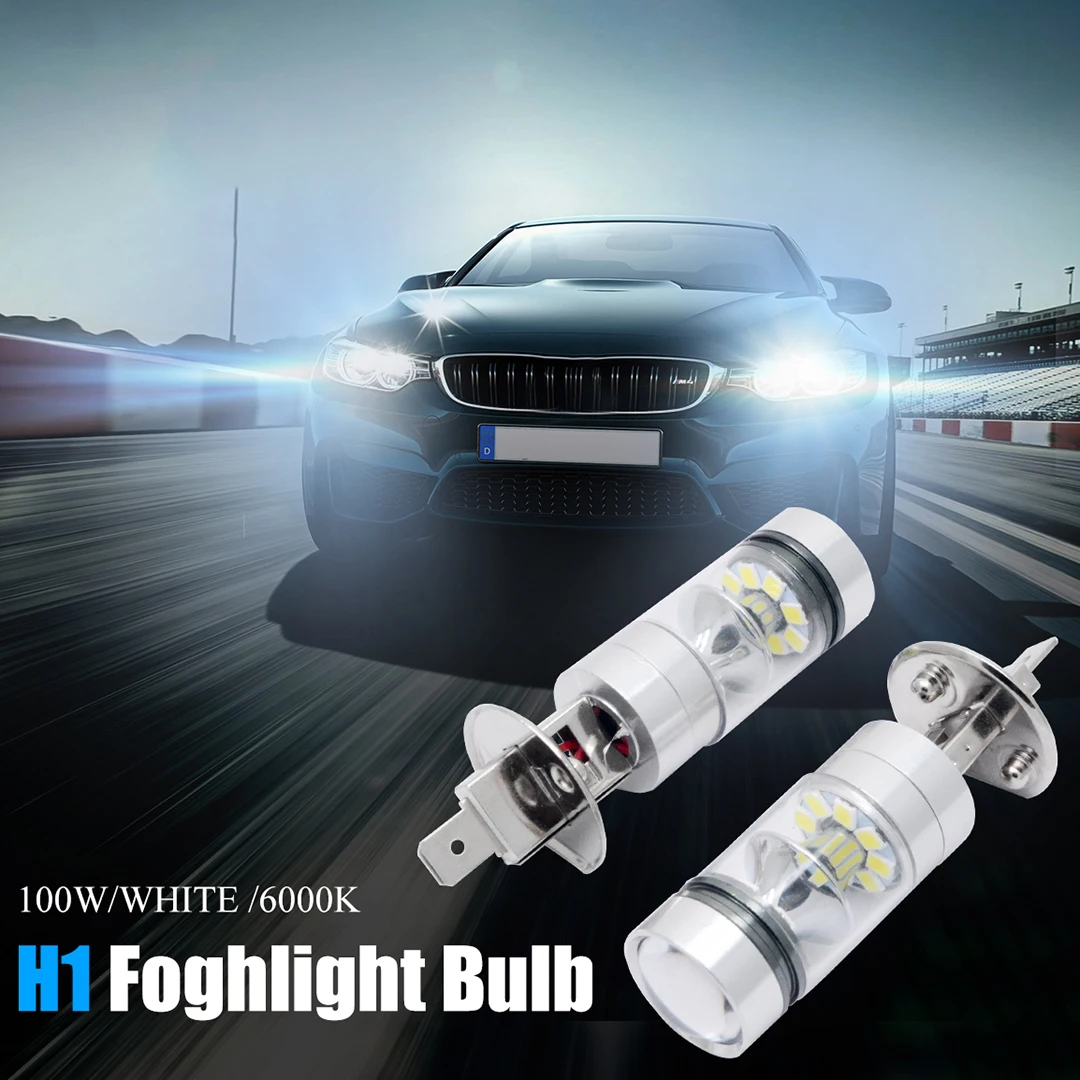 2pcs H1 12V 100W Car Auto LED Headlight Bulbs Fog Light Bright 6000K White Lamp 1000Lm DIY Parts 85x24mm
2pcs H1 12V 100W Car Auto LED Headlight Bulbs Fog Light Bright 6000K White Lamp 1000Lm DIY Parts 85x24mm