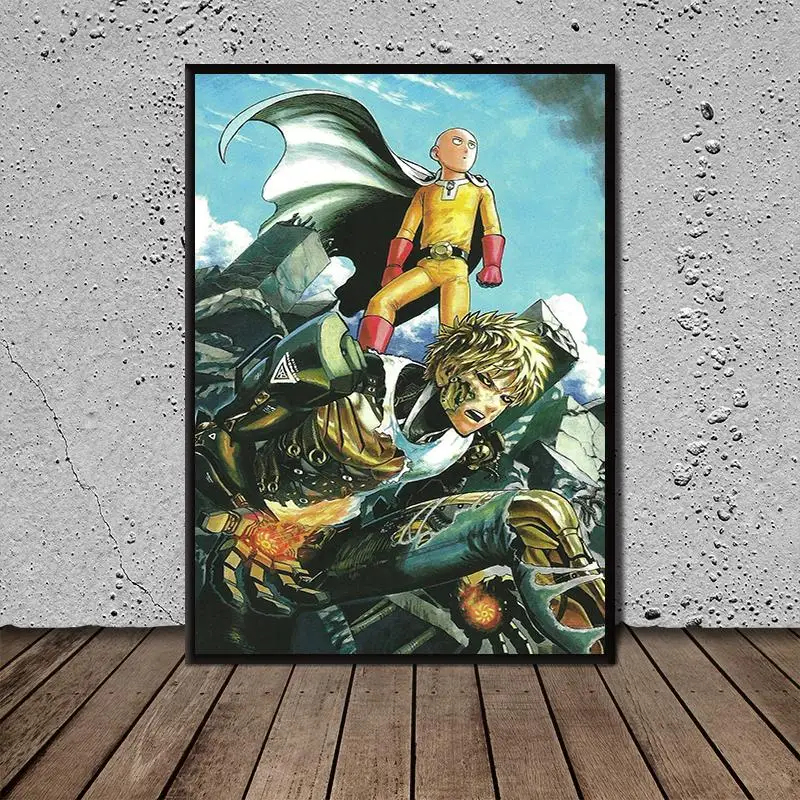 One Punch Man Art Poster Wall Art Canvas Painting Poster and Pictures for Office Hospital Living Room Bedroom Dcor