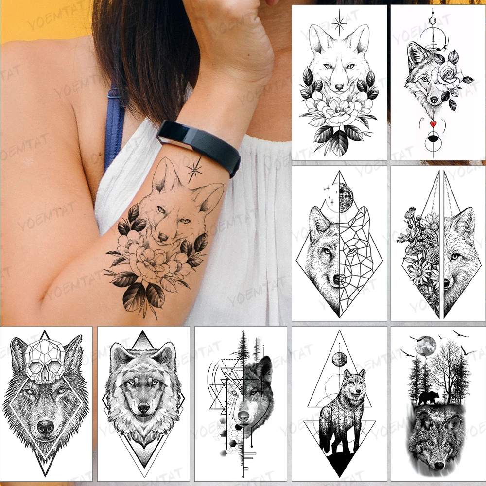 Waterproof Temporary Tattoo Sticker Fake Tatoo Realistic Body Art Simplicity Wolf Fox Flower Arm Tattoos For Women Child Men
Waterproof Temporary Tattoo Sticker Fake Tatoo Realistic Body Art Simplicity Wolf Fox Flower Arm Tattoos For Women Child Men