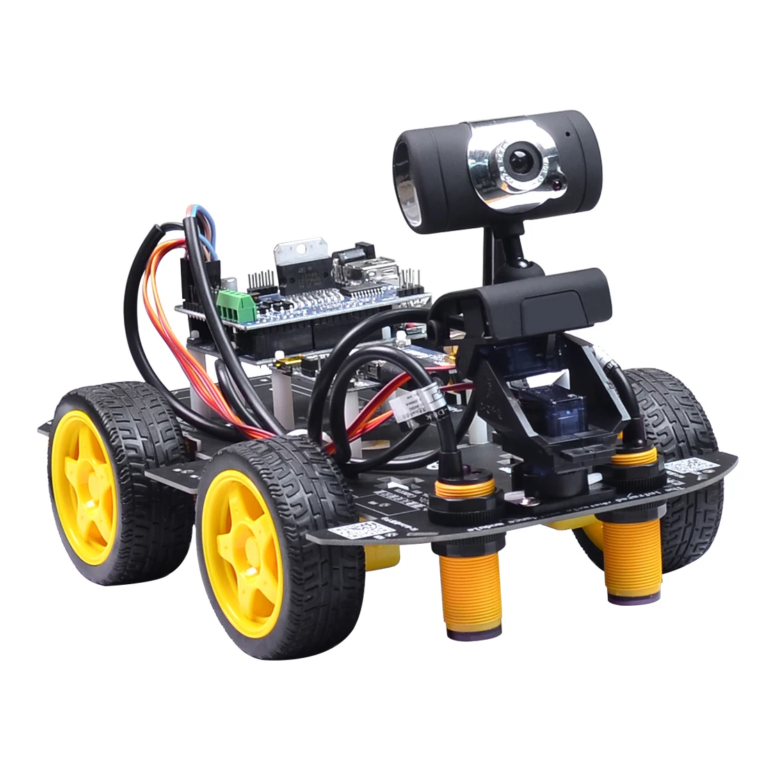 Wifi Steam Programmable Line Patrol Intelligent Obstacle Avoidance Robot Car with Graphic FOR XR BLOCK Linux for Pi 4(2G)