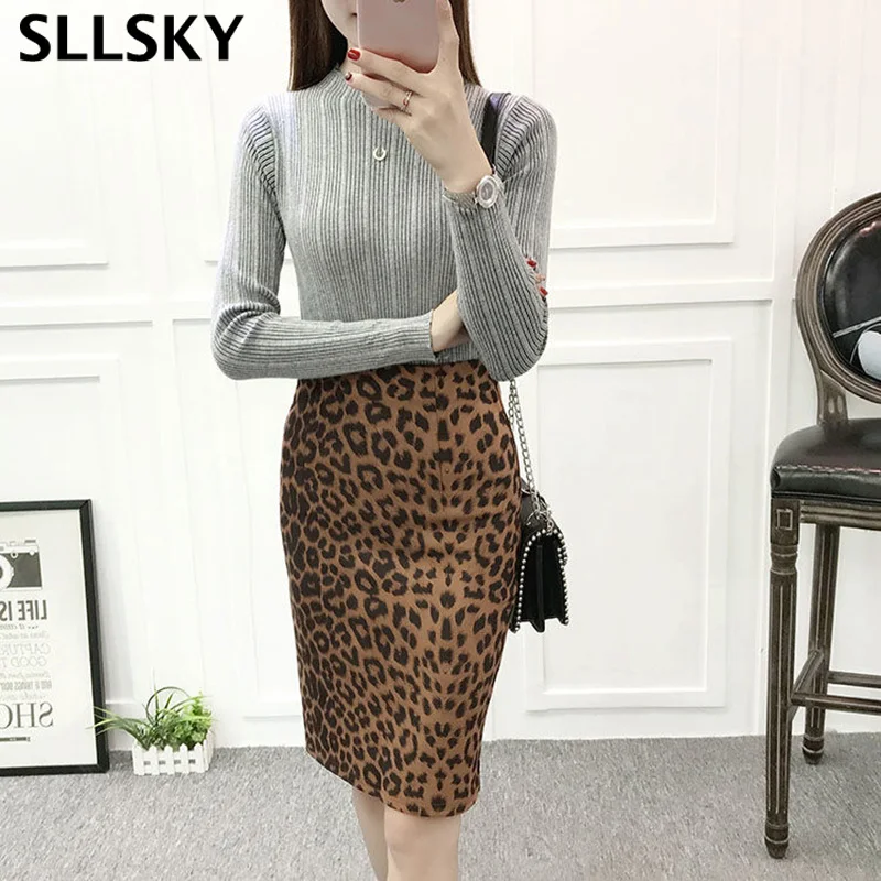 Sllsky New Women Leopard Print Skirts 2019 Spring Autumn Casual High waist Plus Size Suede Slim split Female Pencil Skirt
Sllsky New Women Leopard Print Skirts 2019 Spring Autumn Casual High waist Plus Size Suede Slim split Female Pencil Skirt