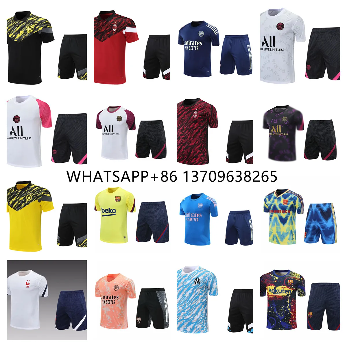 New men kit PSG Arsenale Juve Real Fait sur mesure roupa de treino Treinamento
New men kit PSG Arsenale Juve Real Fait sur mesure roupa de treino Treinamento