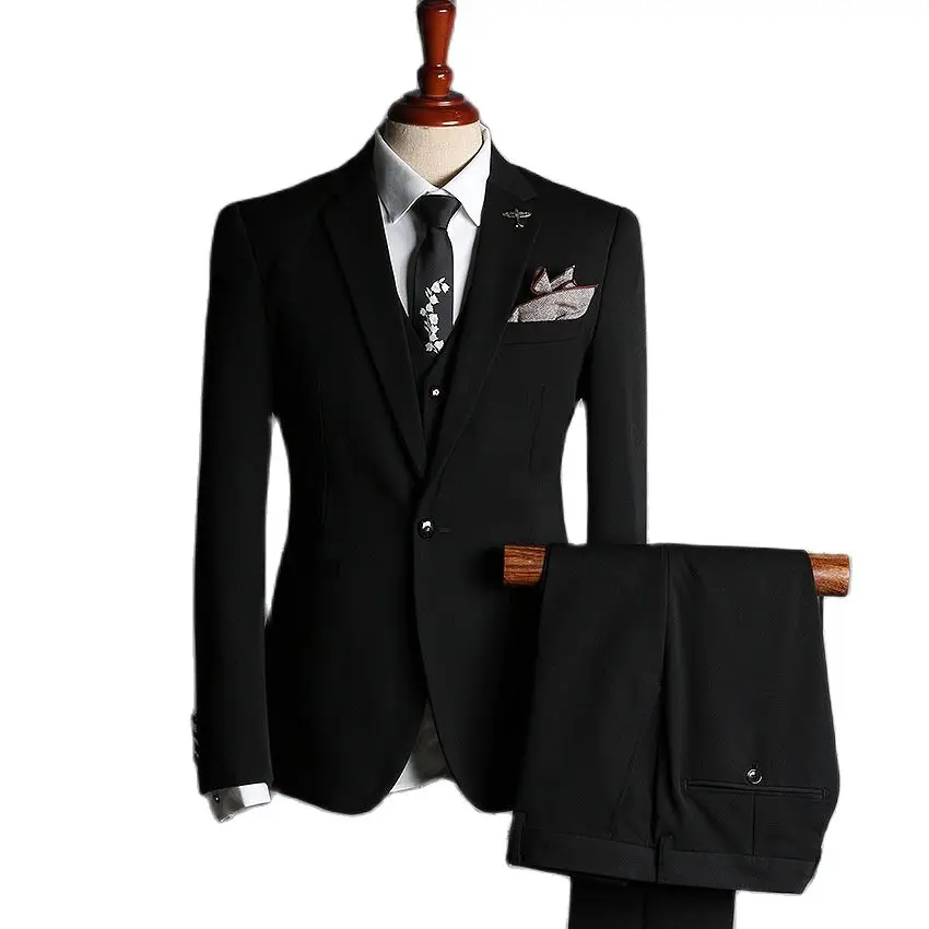 New (Jacket+Pant+Vest) 3Pcs/Set Luxury Plus Size Men Formal Business Vest Jacket Tuxedo Wedding Suit Formal Blue Classic Black
New (Jacket+Pant+Vest) 3Pcs/Set Luxury Plus Size Men Formal Business Vest Jacket Tuxedo Wedding Suit Formal Blue Classic Black
