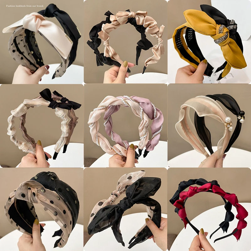 2021 New Woman Headband Wide Side Multifunction BowKnot High Quality Hair bands Korean Bow Pleated Hair Hoop Hair Accessories
2021 New Woman Headband Wide Side Multifunction BowKnot High Quality Hair bands Korean Bow Pleated Hair Hoop Hair Accessories