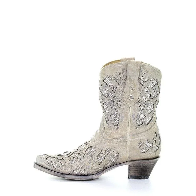 Women Boots Mid-Calf Spring Women Shoes Low Heel Cool British Crystal Embroidered Design Short Boots Soft Party Knee High Boots
Women Boots Mid-Calf Spring Women Shoes Low Heel Cool British Crystal Embroidered Design Short Boots Soft Party Knee High Boots