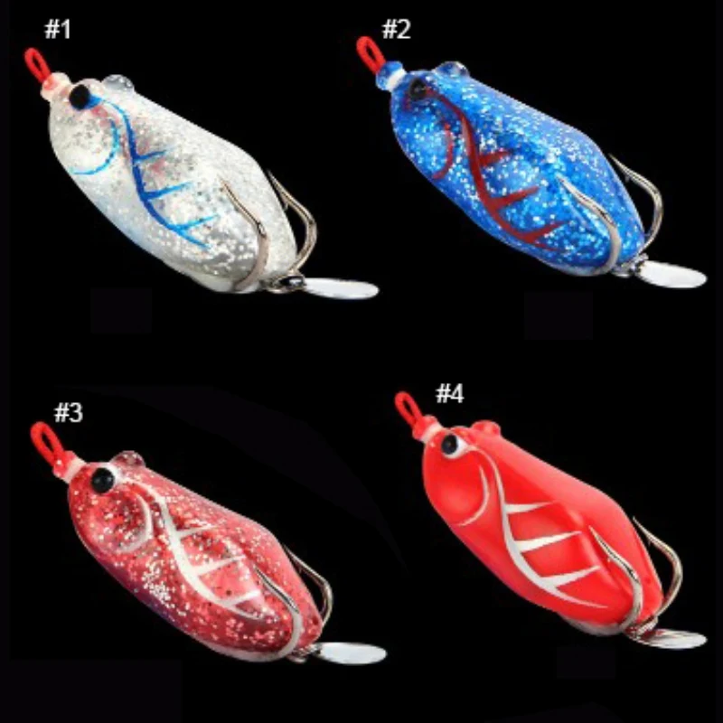 6CM Frogs Lure Soft Bait Sequin Silicone Artifical Fishing Baits With Double Treble Hooks Fishing Tackle Accessories 14g ZW 
6CM Frogs Lure Soft Bait Sequin Silicone Artifical Fishing Baits With Double Treble Hooks Fishing Tackle Accessories 14g ZW