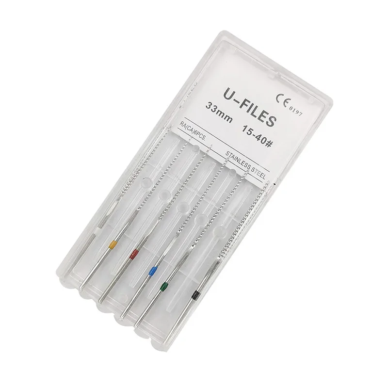 6pcs/box Dental U files Root Canal Stainless Steel Ultrasonic Optional Sizes Used For Root Cleaning Dental Endodontic Files
6pcs/box Dental U files Root Canal Stainless Steel Ultrasonic Optional Sizes Used For Root Cleaning Dental Endodontic Files