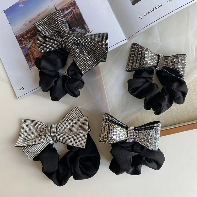 Luxury Full Rhinestone Bow Knot Large Intestine Hair Ring Fashion Accessories Women Rhinestone High Elastic Hair Rope Tie Band
Luxury Full Rhinestone Bow Knot Large Intestine Hair Ring Fashion Accessories Women Rhinestone High Elastic Hair Rope Tie Band