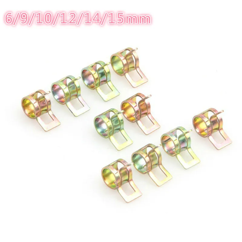6mm/9mm/10mm/12mm/14mm/15mm Spring Clip Fuel Line Hose Water Pipe Air Tube Clamps Fastener 60 pcs/bag 1bag
6mm/9mm/10mm/12mm/14mm/15mm Spring Clip Fuel Line Hose Water Pipe Air Tube Clamps Fastener 60 pcs/bag 1bag