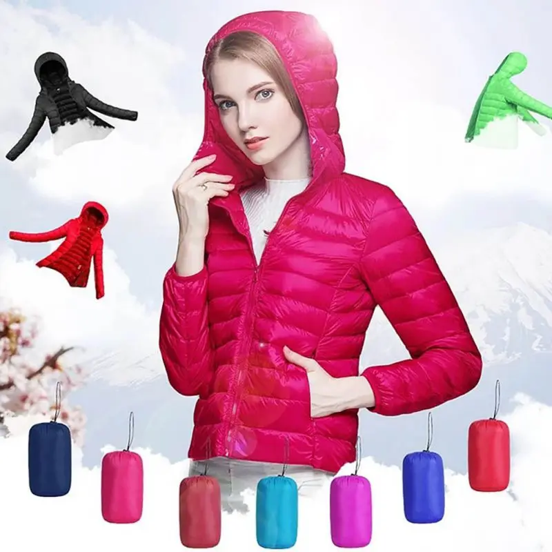 Women Long Sleeve Hooded Coat Winter White Duck Down Ultra Light Down Jacket Female Portable Solid Outwear Plus Size 3XL
Women Long Sleeve Hooded Coat Winter White Duck Down Ultra Light Down Jacket Female Portable Solid Outwear Plus Size 3XL