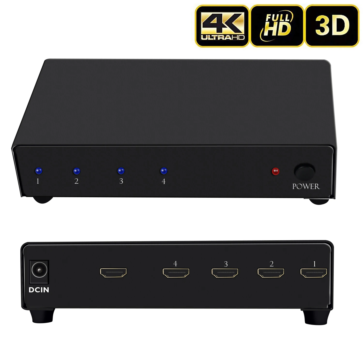 4K X 2K HDMI Splitter Full HD 1080p Video HDMI Switch Switcher 1X4 Dual Display For HDTV TV DVD AV PS3 Xbox
4K X 2K HDMI Splitter Full HD 1080p Video HDMI Switch Switcher 1X4 Dual Display For HDTV TV DVD AV PS3 Xbox