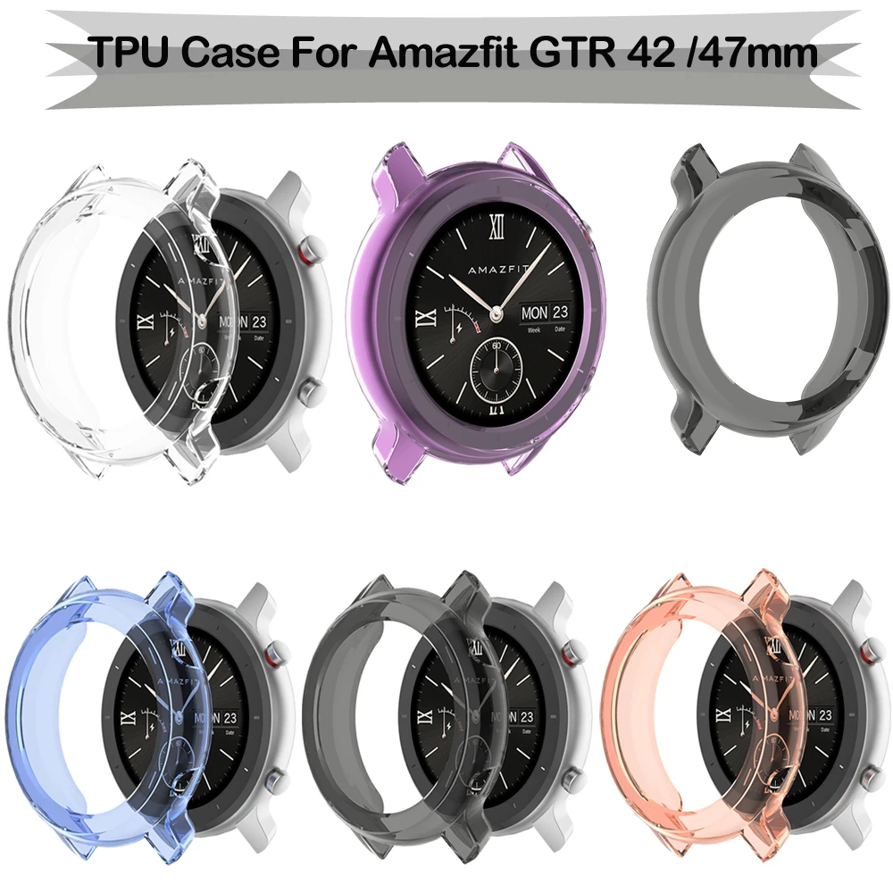 Мягкий ультратонкий прозрачный защитный чехол из ТПУ для amazfit gtr 42 47 мм защитные