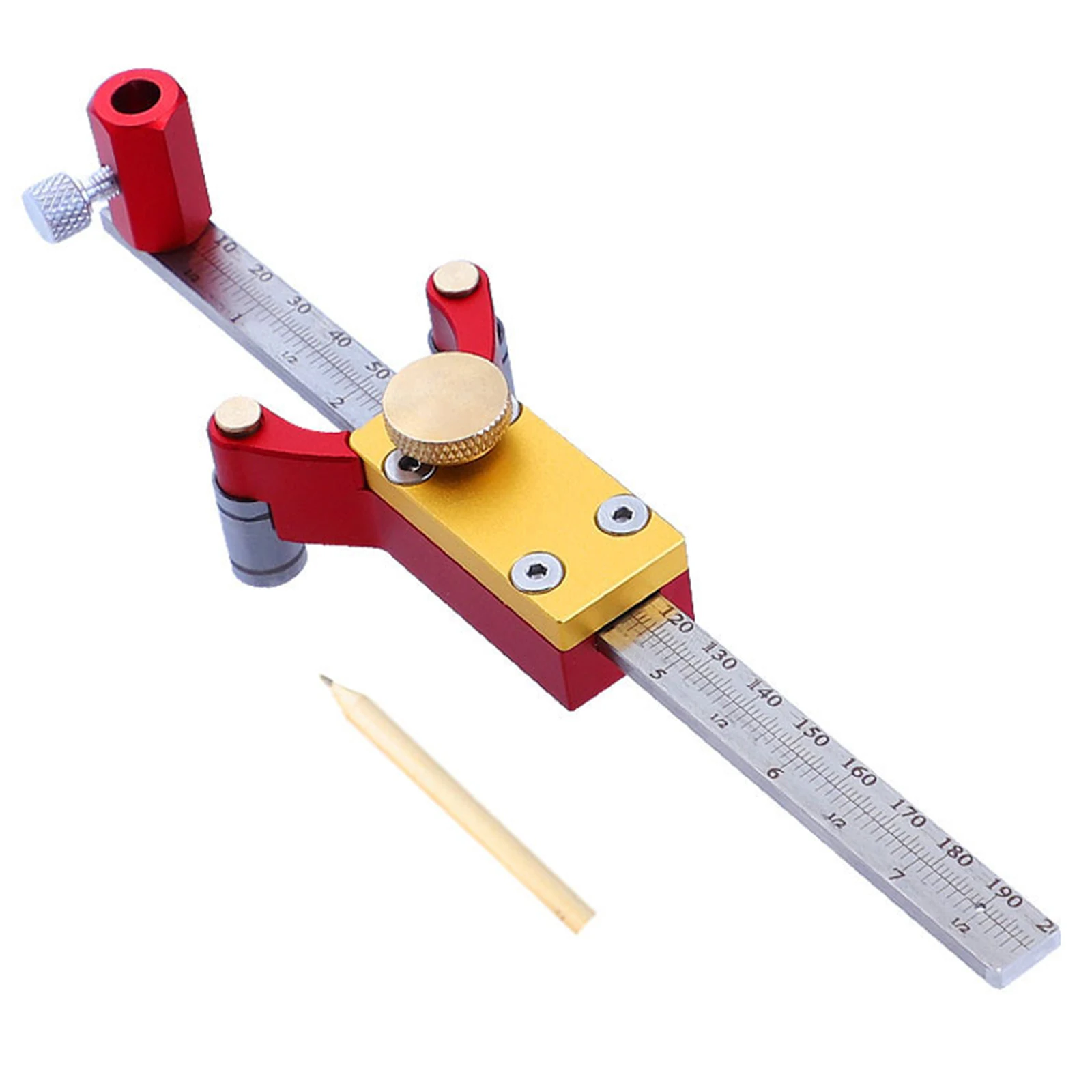 Wheel Marking Gauge Hand Tools Scribe Multifunction Multi-function Triple Metric System Straight Line Arc Ruler
Wheel Marking Gauge Hand Tools Scribe Multifunction Multi-function Triple Metric System Straight Line Arc Ruler