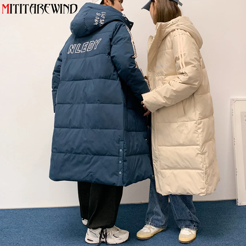 Autumn Winter Lovers Parka Jacket Korean Fashion Hooded Collar Windbreaker Long Coat Men And Women Thick Warm Couple Outerwear
Autumn Winter Lovers Parka Jacket Korean Fashion Hooded Collar Windbreaker Long Coat Men And Women Thick Warm Couple Outerwear