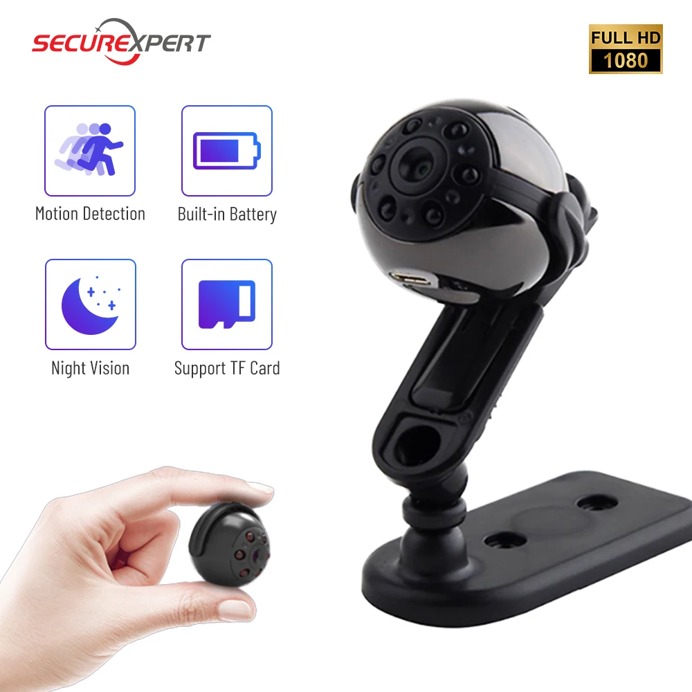 Mini Camera HD 1080P 155° Wide Angle Night Vision Camcorder Small Motion Detection DV Aerial Camera Max Support 32G SD Card
Mini Camera HD 1080P 155° Wide Angle Night Vision Camcorder Small Motion Detection DV Aerial Camera Max Support 32G SD Card