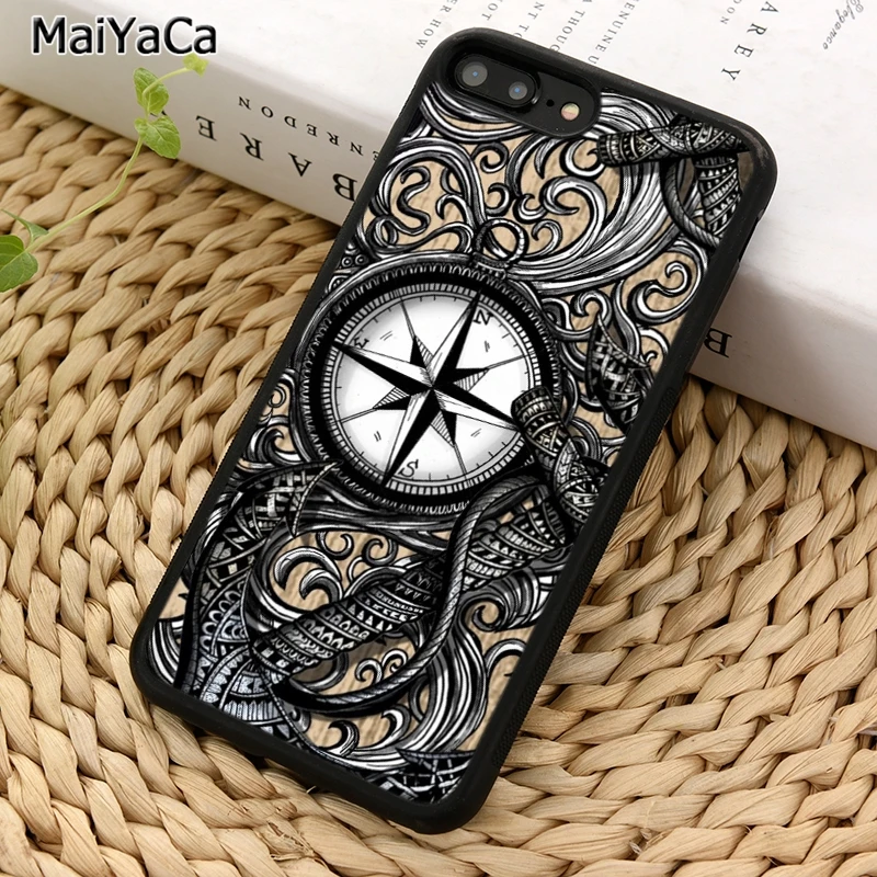 MaiYaCa якорь Компас морской моряка парусный чехол для телефона iPhone X XR XS 11 12 Pro MAX 5 6 7 8