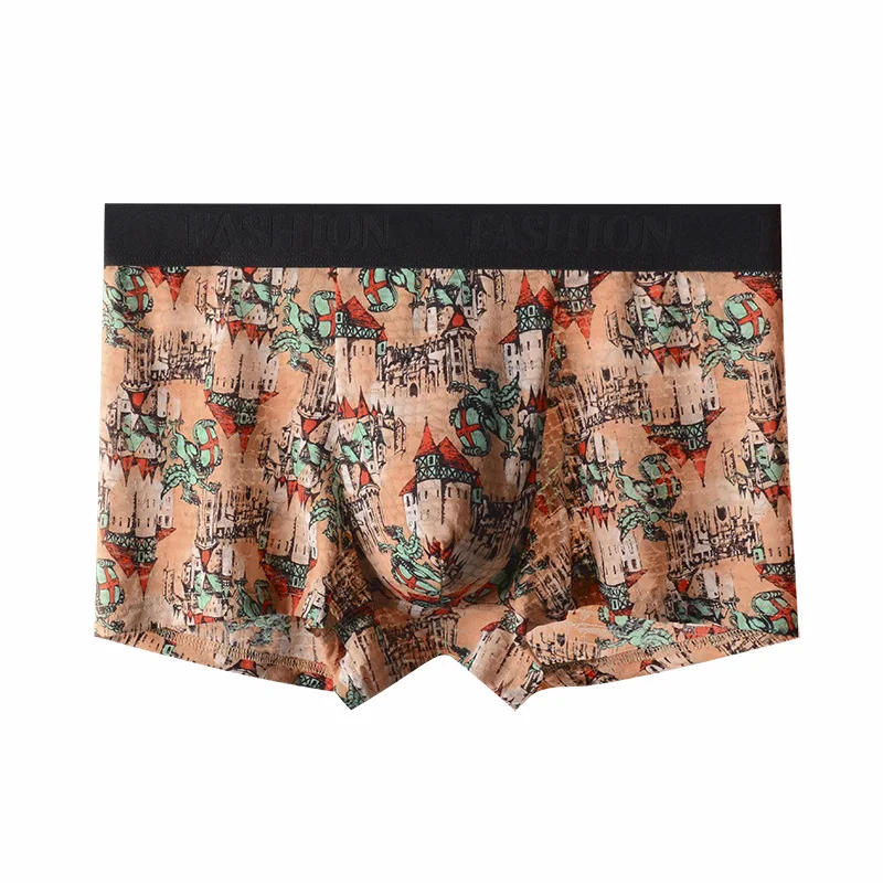 New 6Pcs/Lot Mens Panties Male Ice silk Boxers Soft Breathable Underwear Men Underpants Fashionable printing Male Shorts
New 6Pcs/Lot Mens Panties Male Ice silk Boxers Soft Breathable Underwear Men Underpants Fashionable printing Male Shorts