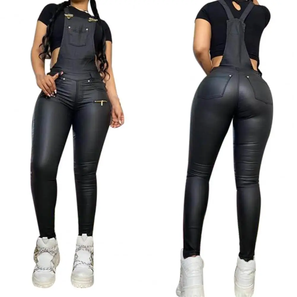 Dropshipping Women Jumpsuit Solid Color Pockets Autumn Winter High Waist Zipper Imitation Leather Jumpsuit for Night Club
Dropshipping Women Jumpsuit Solid Color Pockets Autumn Winter High Waist Zipper Imitation Leather Jumpsuit for Night Club